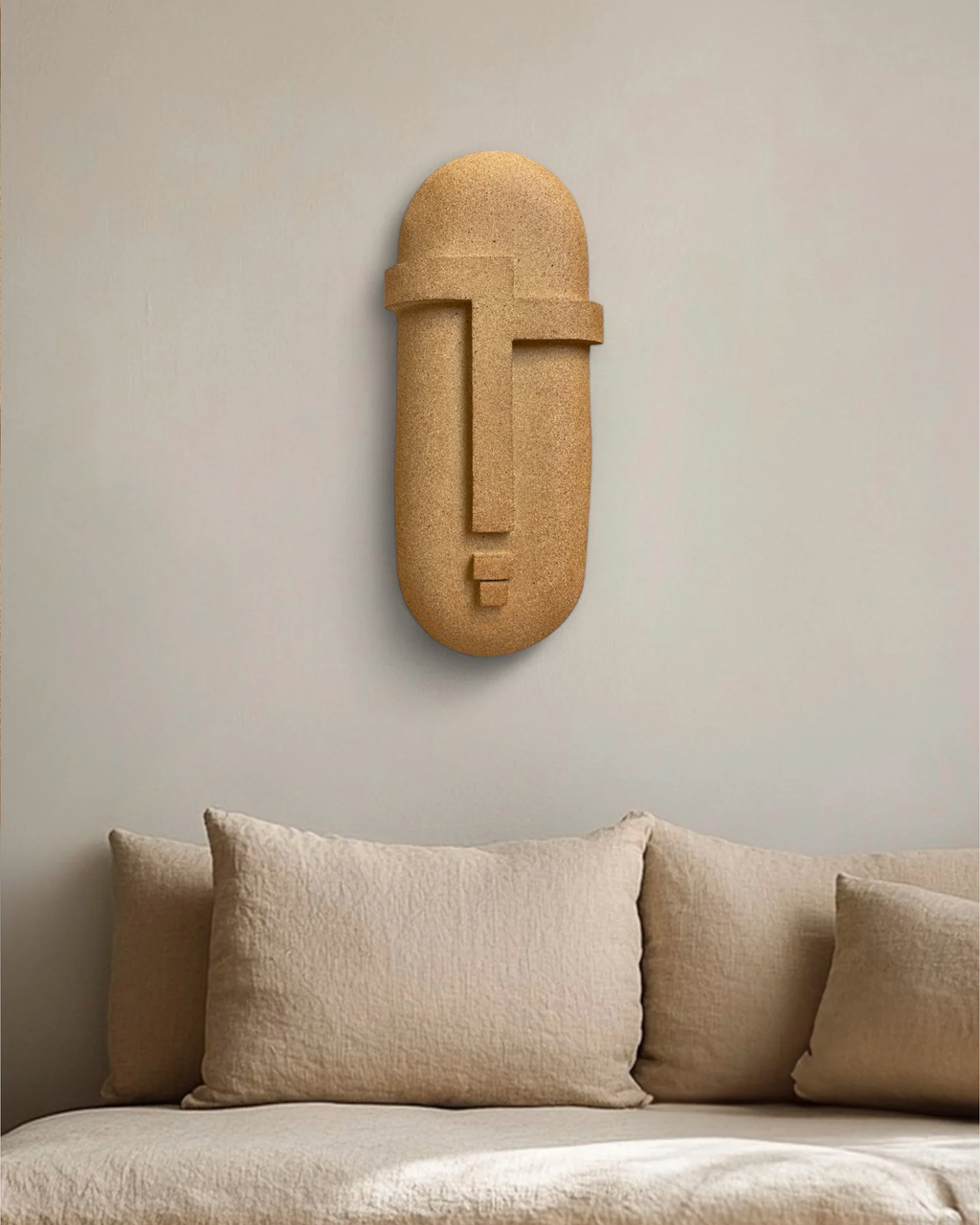 Masque décoratif en papier mâché – Forme contemporaine