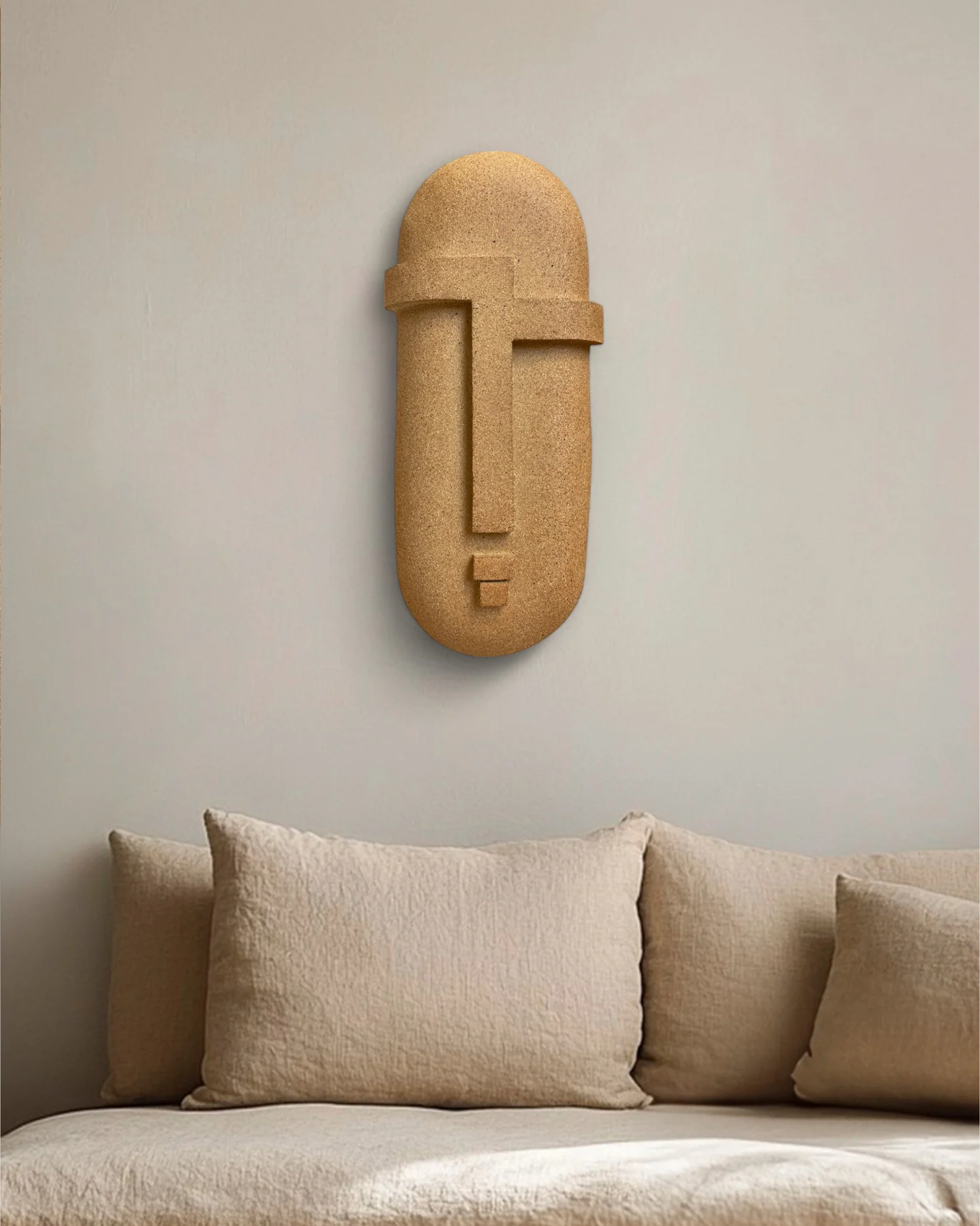 Masque décoratif en papier mâché – Forme contemporaine