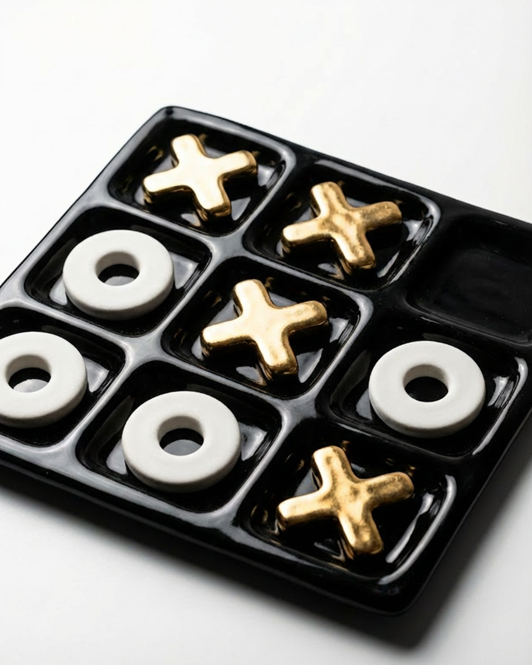 Jeu de Morpion Tic-Tac-Toe "Éclat d'Or"