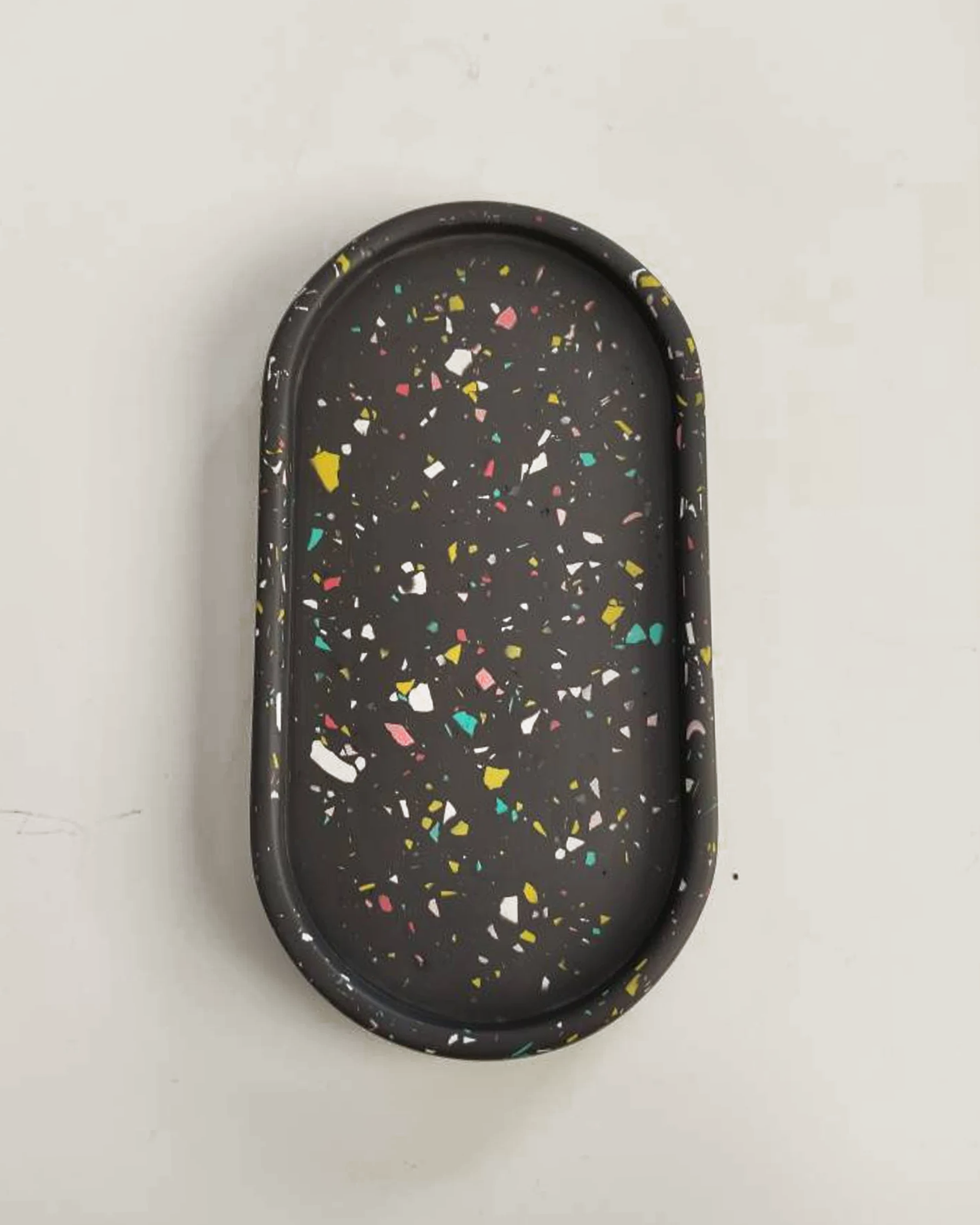 Plateau Ovale Vide-poche en Terrazzo