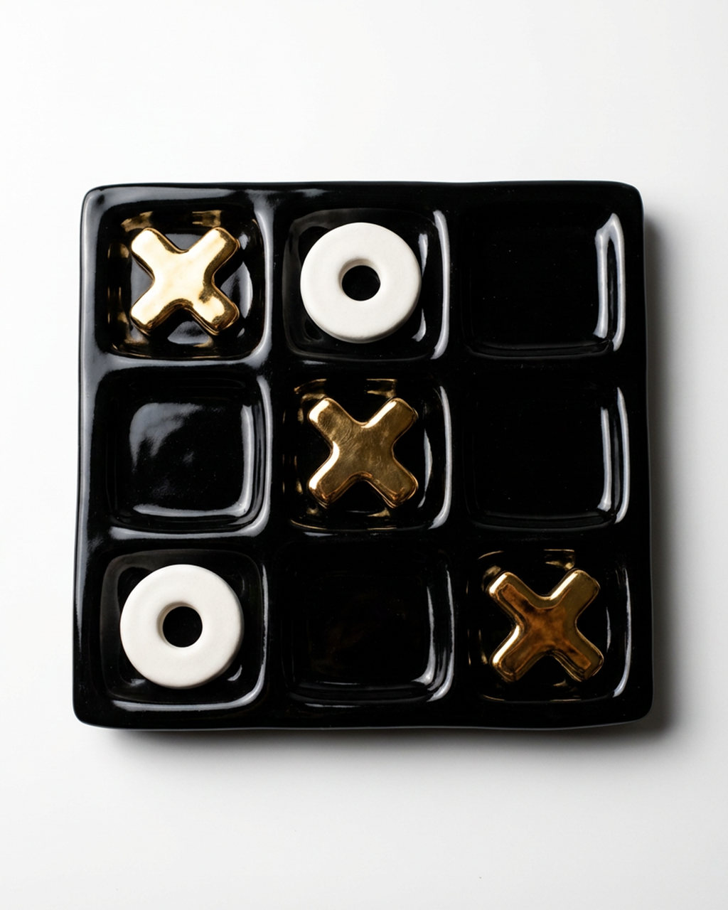 Jeu de Morpion Tic-Tac-Toe "Éclat d'Or"