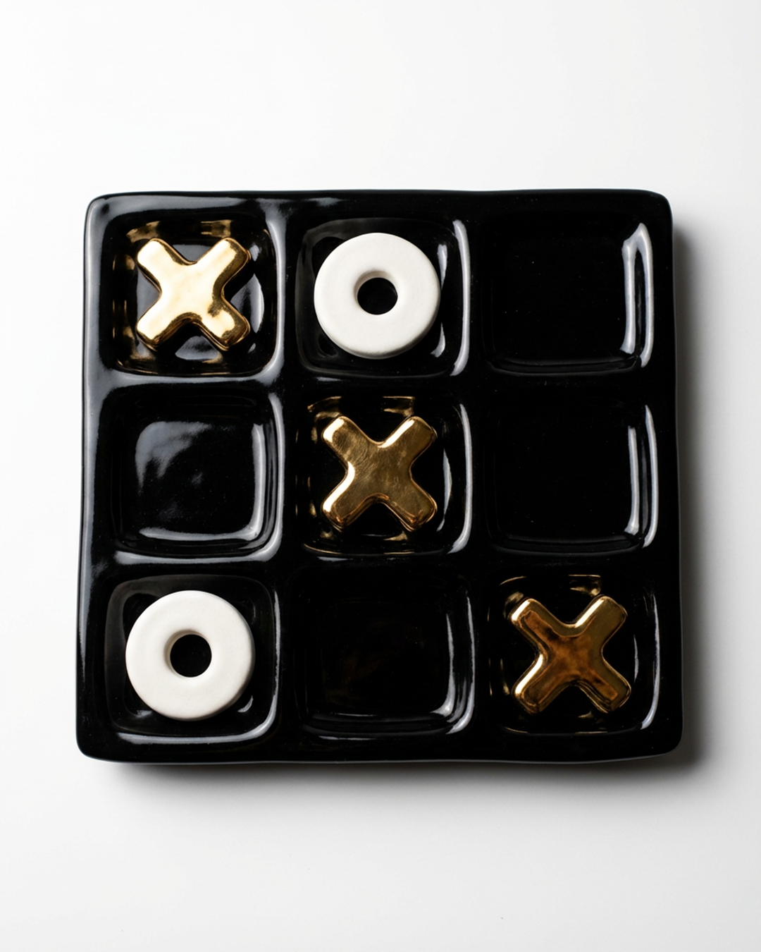 Jeu de Morpion Tic-Tac-Toe "Éclat d'Or"