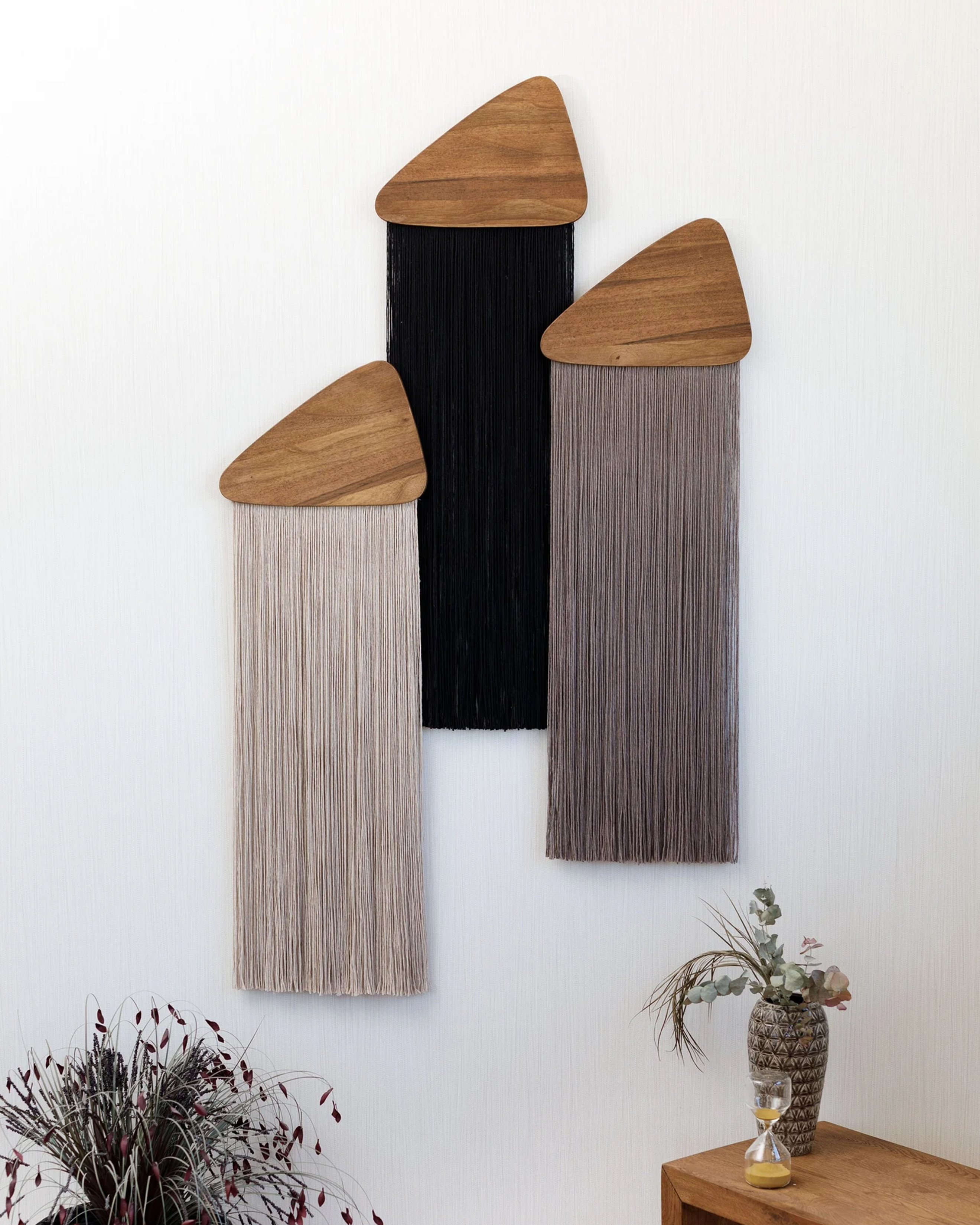 Triptyque Mural Ondes de Bois