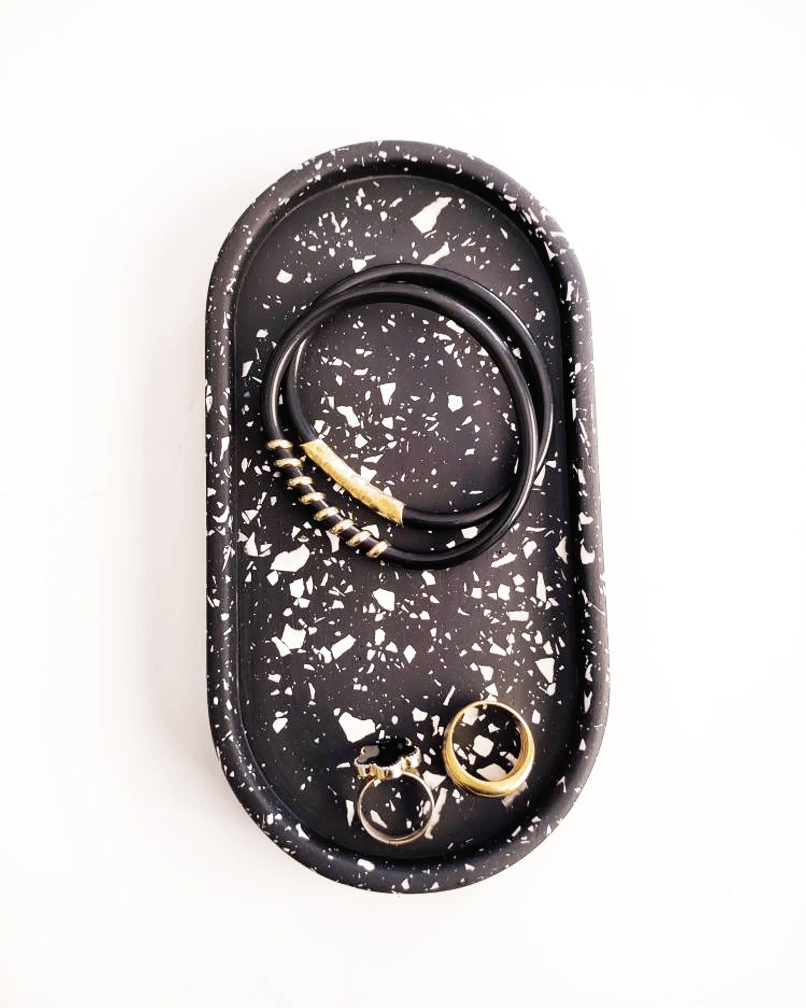 Plateau Ovale Vide-poche en Terrazzo