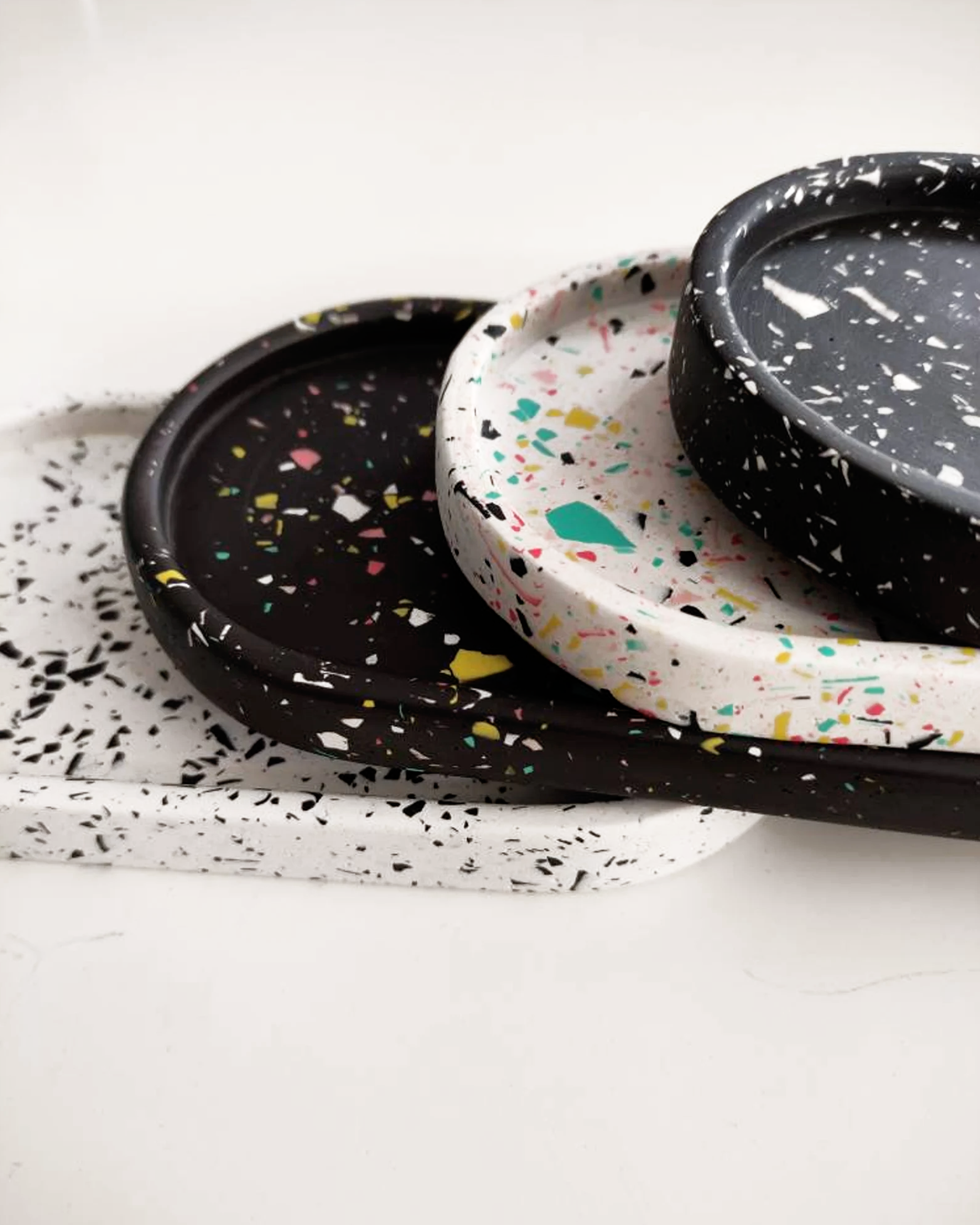 Plateau Ovale Vide-poche en Terrazzo