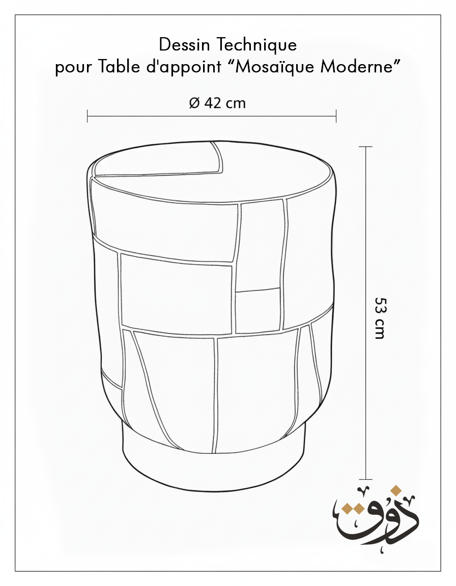 Table d'appoint Mosaïque Moderne