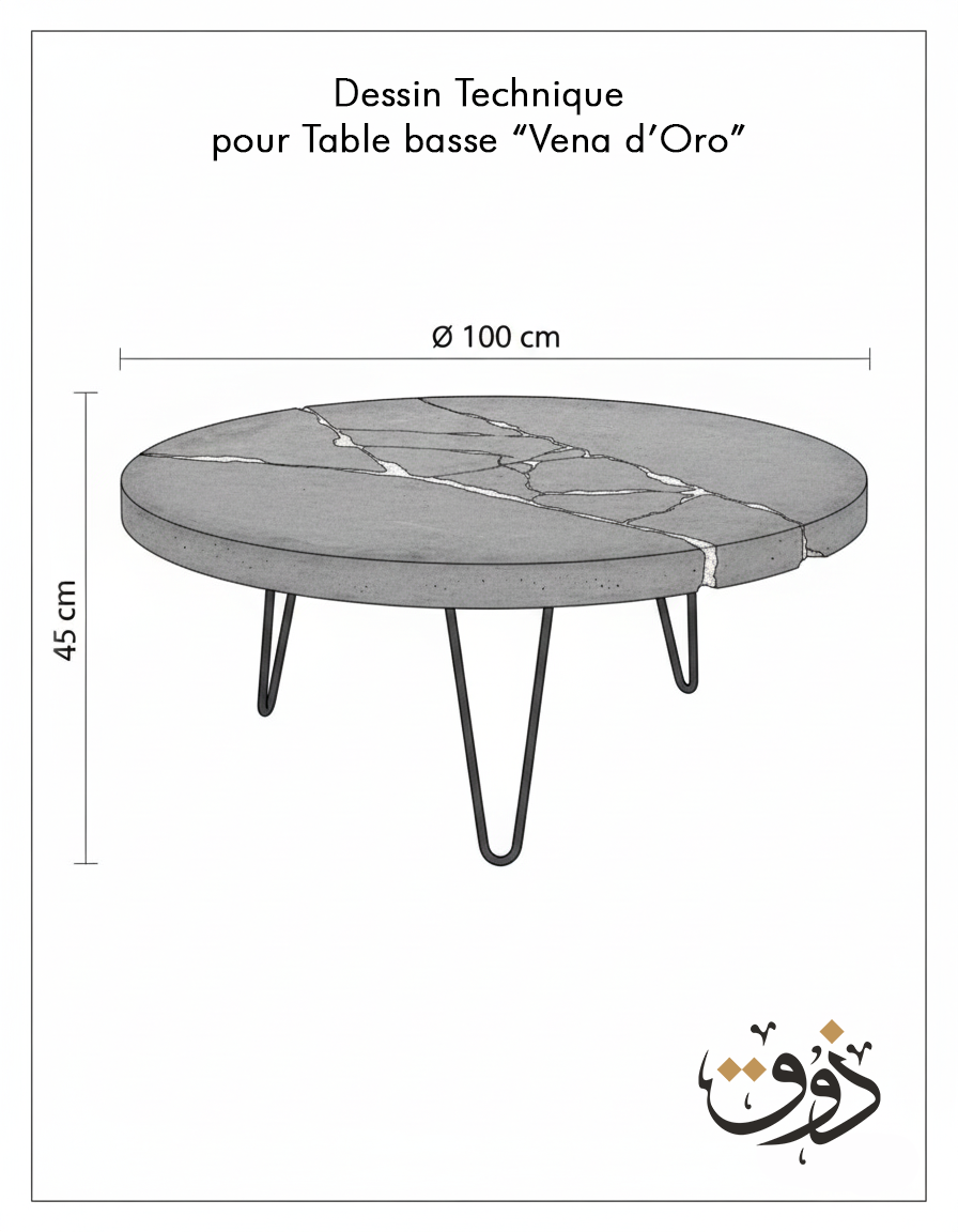 Table basse Vena d’Oro