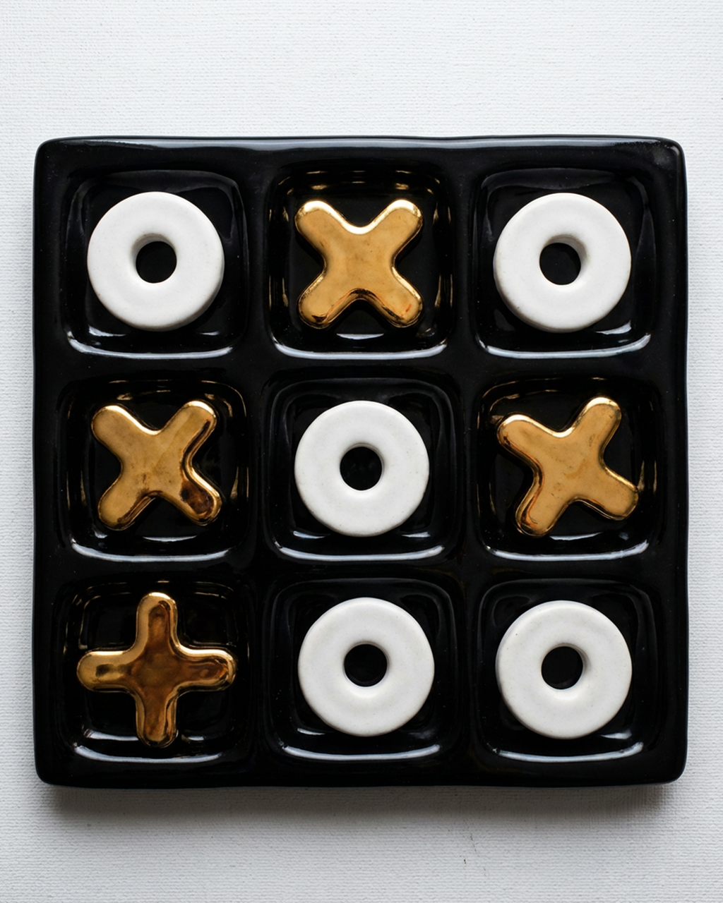 Jeu de Morpion Tic-Tac-Toe "Éclat d'Or"