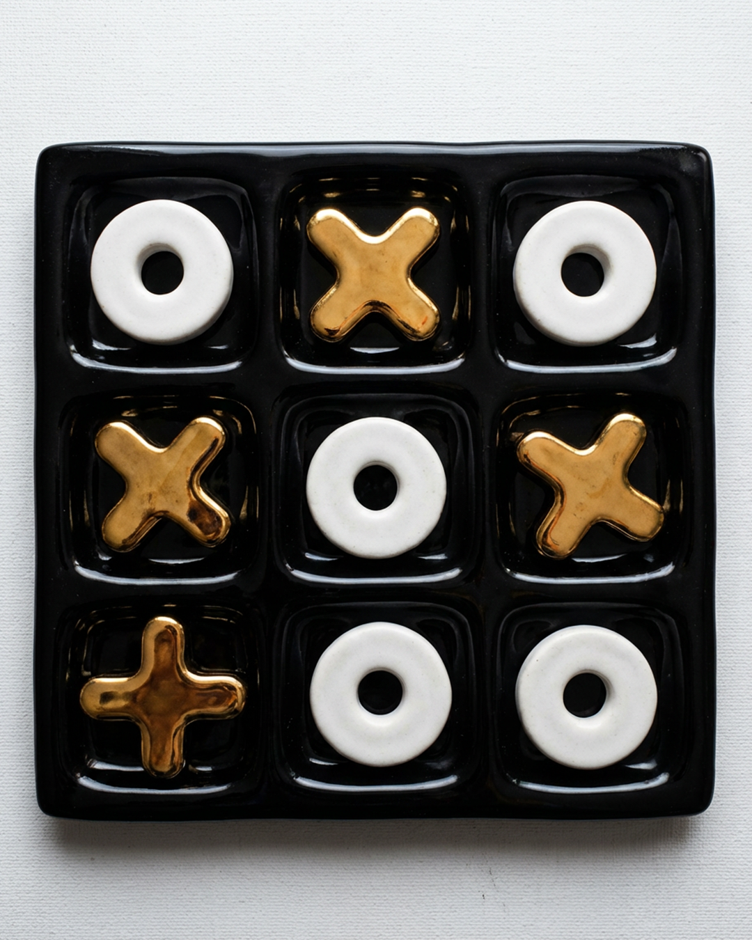 Jeu de Morpion Tic-Tac-Toe "Éclat d'Or"