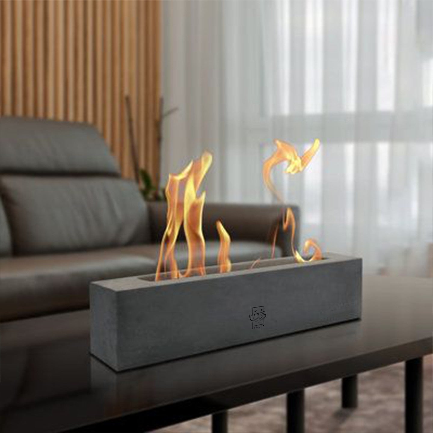 Big Fire Base en béton artisanal